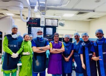 Dr Vanita Arora (fourth from left) with her team