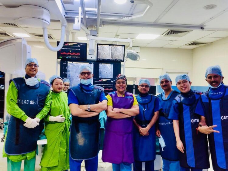 Dr Vanita Arora (fourth from left) with her team