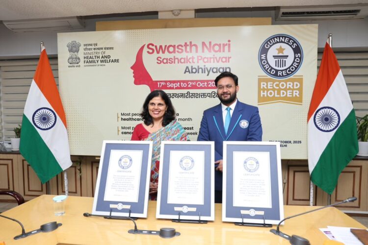 India Bags Three Guinness World Records for ‘Swasth Nari, Sashakt Parivar Abhiyaan’