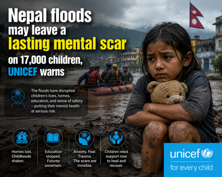 Nepal floods may leave a lasting mental scar on 17,000 children, UNICEF warns