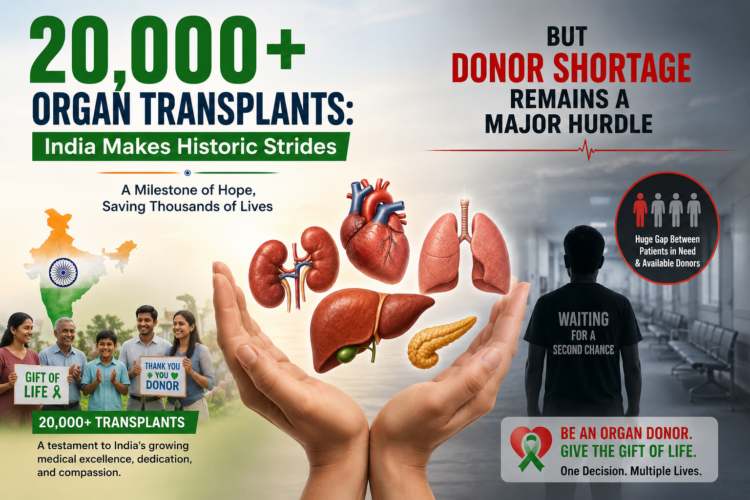 India crosses 20,000 organ transplants, but donor shortage remains a major hurdle