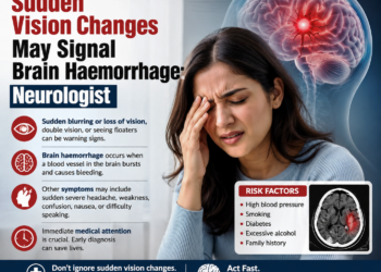 Sudden vision changes may signal brain haemorrhage: Neurologist